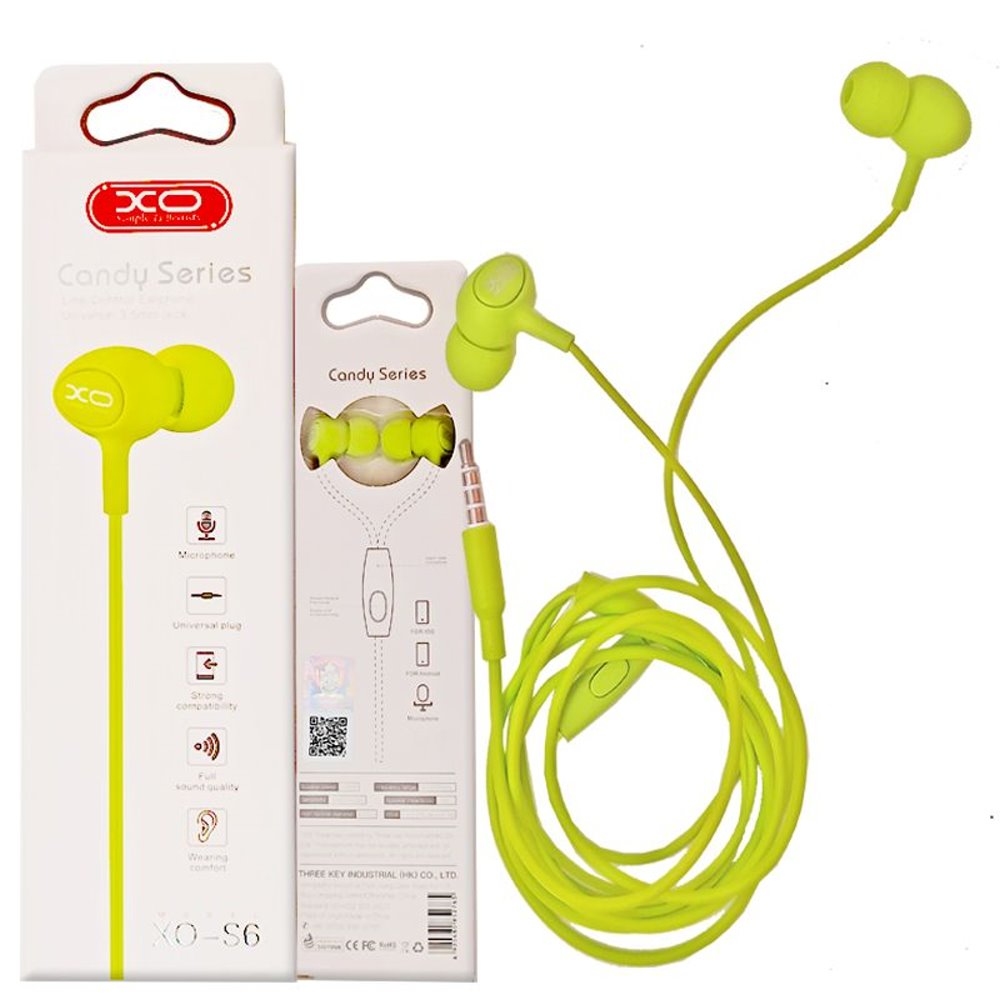 XO Candy Series Wired Earphones – XO-S6 with Mic (3.5mm Jack)