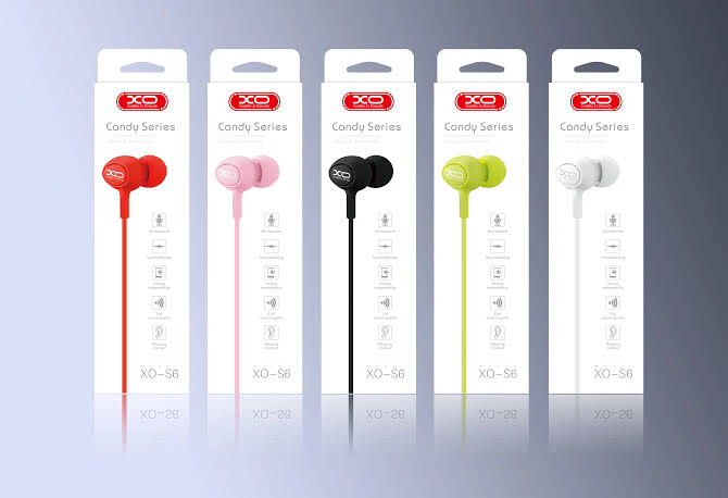 XO Candy Series Wired Earphones – XO-S6 with Mic (3.5mm Jack)