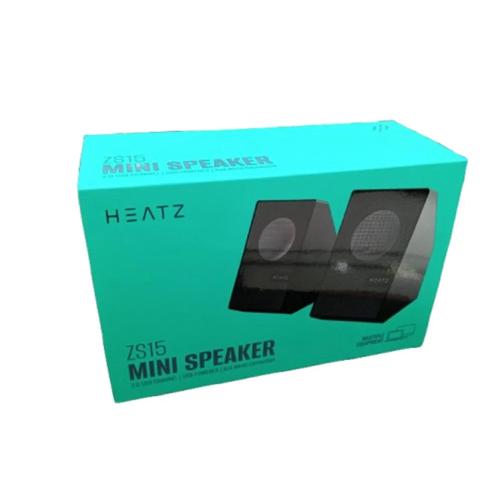HEATZ ZS15 Mini Speaker – 2.1 USB Channel, USB Powered, AUX Wired Connection